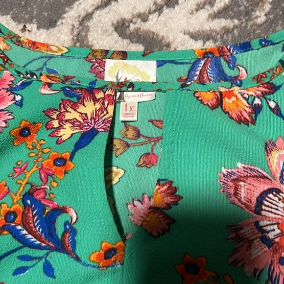 Anthropologie fig and flowers blouse. Excellent condition. Floral multicolored. - Picture 4 of 6